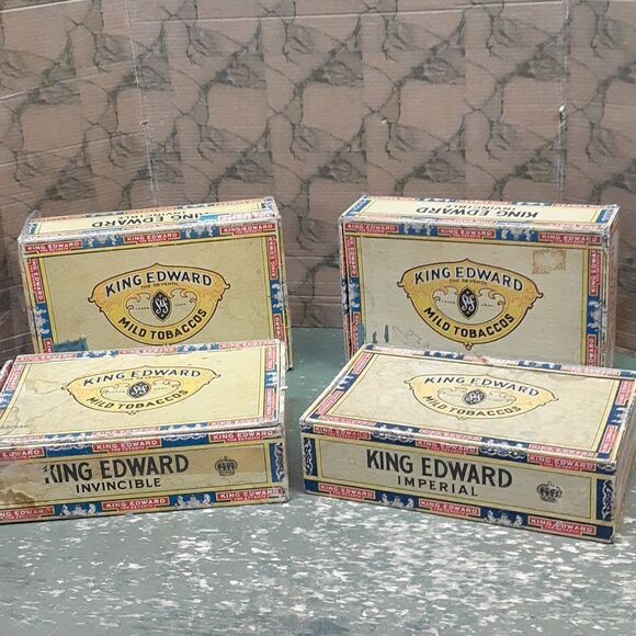 4pc. Bundle of vintage King Edward cigar boxes. - Picture 1 of 9